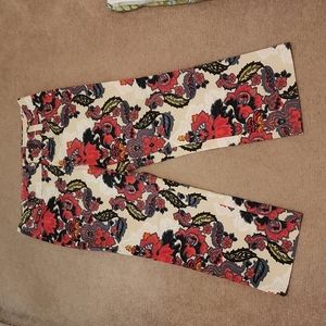 EUC - J Crew City Fit Tapestry Print Pants, size 12